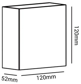 Arandela Astral 12X12X5Cm Led 4W 3000K Ip65 Preto |Opus Hm 38117