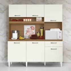 Armário de Cozinha Compacta 160cm Sovira Atacama/Off A15   - Mpozenato