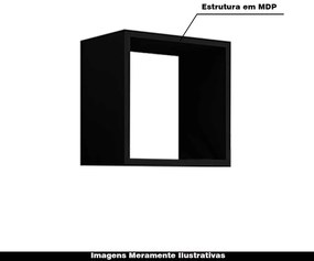 Kit 15 Nichos Organizador 30x30cm Preto G01 - Gran Belo