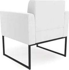 Poltrona Sala Base Industrial Preto Kit 2 Ana Bouclé Off - Ibiza