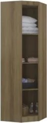 Guarda Roupa Canto Obliquo 70cm Espelho Delphi Avelã L01    - Mpozenat