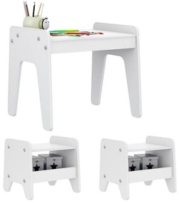Kit conjunto Mesinha com 2 Banquinhos mimo Infantil