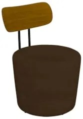 Poltrona Decorativa para Sala de Estar Redonda 53cm Le Moon Z32 Veludo