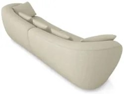 Sofá 2 Lugares 212cm Orgânico Pé Madeira Yume Bouclê Bege Z55 - Mpozen