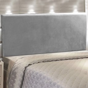 Cabeceira Painel Clean para Cama Box Casal 140 cm Suede M11- D'Rossi - Grafite