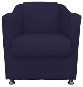 Poltrona Decorativa Cecilia Suede Azul Marinho