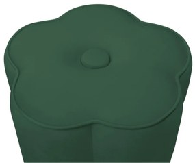 Puff Decorativo Flor Veludo - Verde Bandeira