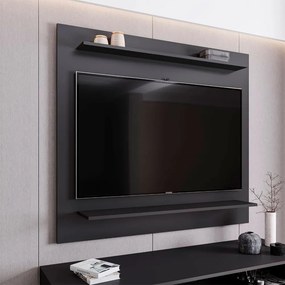 Painel para TVs até 50 Linden MDP/BP com 2 Prateleiras Preto G96 - Gran Belo
