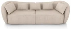 Sofá 2 Lugares 212cm Orgânico Pé Madeira Yume Linho Cru Z55 - Mpozenat