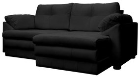 Sofá Retrátil 2 Lugares Bipartido Sala de Estar Piece 175cm Couro Preto - Gran Belo