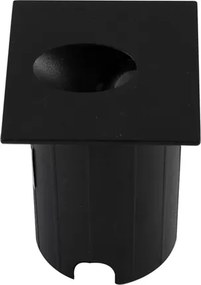 Balizador Led De Embutir Quadrado 2w 3000k Ip65 Beam - PRETO