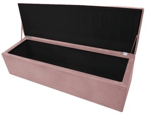 Calçadeira Munique 140 cm Casal Suede Rosê - ADJ Decor
