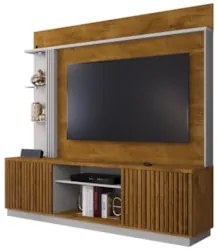 Estante Painel Para TV 65 Pol 201cm Atlanta Naturalle/Off - Bechara