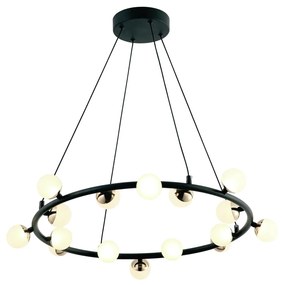 Pendente Fuxico Redondo Ø69X16Cm Led 20W 3000K Bivolt | Bella Iluminaç...