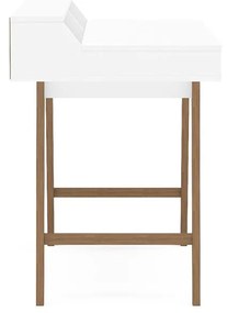 Mesa De Escritório Hannover 1,10m 4 Nichos - Branco