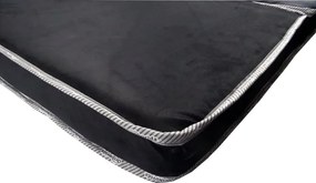 Puff Multifuncional Banco Colch�O Luxo 175X98Cm Suede (Preto)