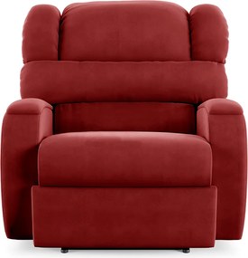 Poltrona do Papai Sala de Cinema Reclinável Kylie Power Elétrica Massagem USB Veludo Vermelho G23