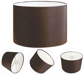 Cúpula Abajur Cilíndrica Cp-7017 Ø40x21cm Café