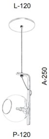 Pendente Globo Suporte 12X12X25Cm Metal E Globo Ø12Cm 01Xg9 |Old Artis... (COBRE FOSCO, AMBAR)