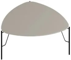 Mesa de Centro Baixa Para Sala Pés Metálicos Blen Grigio/Preto I06 - M