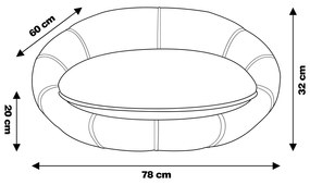 Poltrona Caminha para PET Afrodite Veludo Rosê G45 - Gran Belo