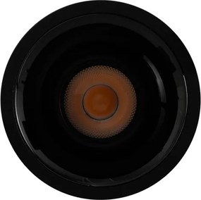 Plafon Led De Embutir Preto E Dark Chrome 9w 3000k Round