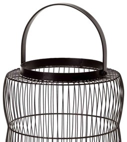 Lanterna Decorativa em Metal Preto 23x22 cm -  D'Rossi