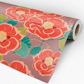 Papel de Parede Floral Colorido