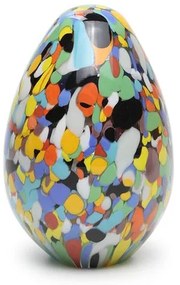 Peso Multicor Grande Oval Colorido Murano Cristais Cadoro