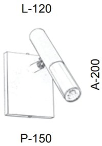 Arandela Tubinho Articulado 12X15X20Cm Metal 01Xg9 | Old Artisan Ar-54... (ONIX)