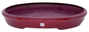 Vaso Bacia Decorativo Osaka Vermelho Lira P 7x46x35 cm - D'Rossi