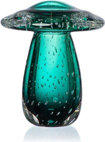Cogumelo Decorativo em Murano M - Verde Folha Verde Folha
