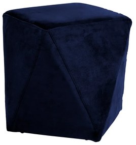 Puff Decorativo Sala de Estar Blois Veludo Azul Marinho G15 - Gran Belo