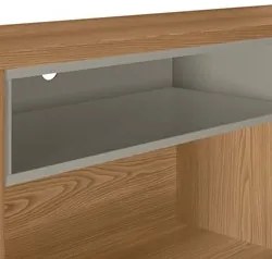 Rack Bancada para TV até 65 Pol. 2 Portas Ripadas Cambury L06 Amêndoa/