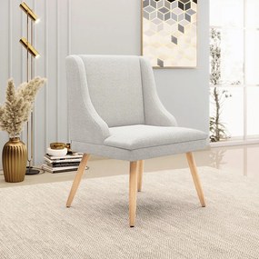 Cadeira Sala de Jantar Pé Palito Natural kit 2 Liz Bouclê D03 - D'Rossi - Cinza