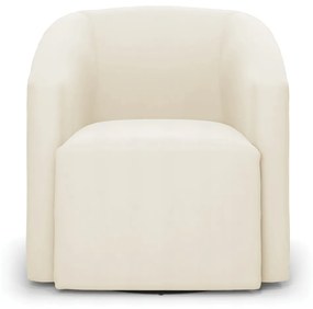 Poltrona Decorativa Base Giratória Stella Max Veludo D03 - D'Rossi - Bege