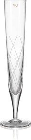 Taça de Cristal Mozart Basic Lapidado p/ Champagne 200ml  Incolor