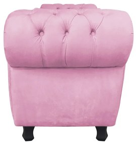 Recamier Baú Londres 1,20 m Suede D'Rossi - Rosa Bebê