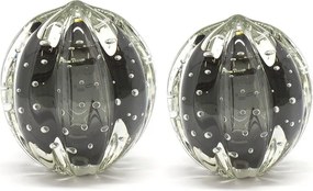 Kit Esferas Murano Senna P + M - Cinza Ônix  Ônix