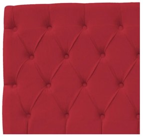 Cabeceira Estofada Liverpool 140 cm Casal Suede Vermelho - ADJ Decor