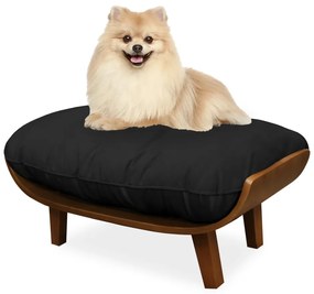 Cama Pet Costela para Cães e Gatos Almofadada Suede Preto