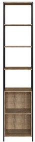 Estante Multiuso Steel Quadra 01 Porta Estilo Industrial Vermont e Preto - D'Rossi