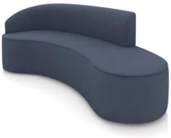 Sofá 4 Lugares Para Sala 220cm Orgânico Wendi Suede Azul Marinho I01