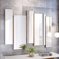 Espelho Decorativo Para Sala de Jantar 136m Vinci Ypê N02   - Mpozenat