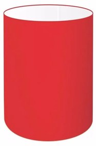 Cúpula Abajur Cilíndrica Cp-7004 Ø15x25cm Vermelho