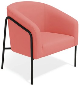 Poltrona Sala Industrial Alta Preto Stella Suede D03 - D'Rossi - Rose