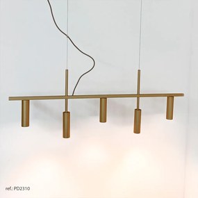 Pendente Retângular 101X3,8X44,5Cm Tubo Desalinhado Alumínio 5Xmr11 -... (CHAMPANHE)