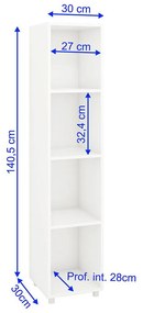 Estante Livreiro Armário Nichos Prateleiras Decoração Branco