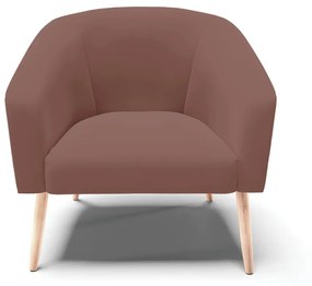Poltrona Decorativa Pé Palito Natural Kit 2 Stella Veludo D03 - D'Rossi - Rose