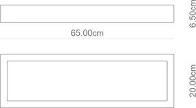 Plafon Led Sobrepor Aluminio Branco 27W 6500K Londres